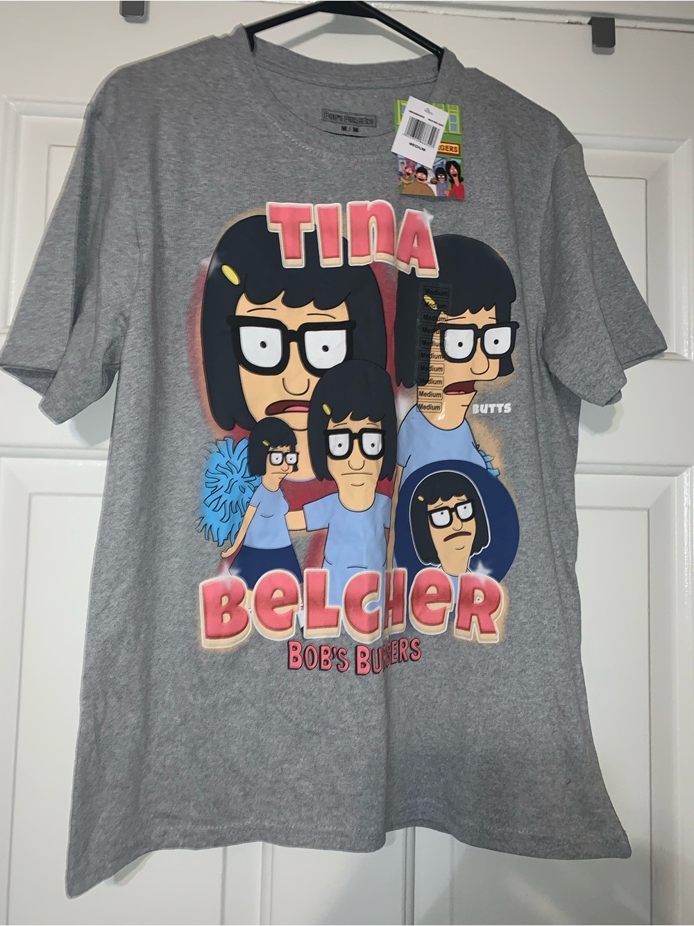 Bob Burgers Tina Belcher Graphic Tee - Gray
